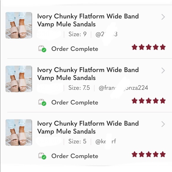 Ivory Chunky Flatform Wide Band Vamp Mule Sandals - Picture 11 of 12